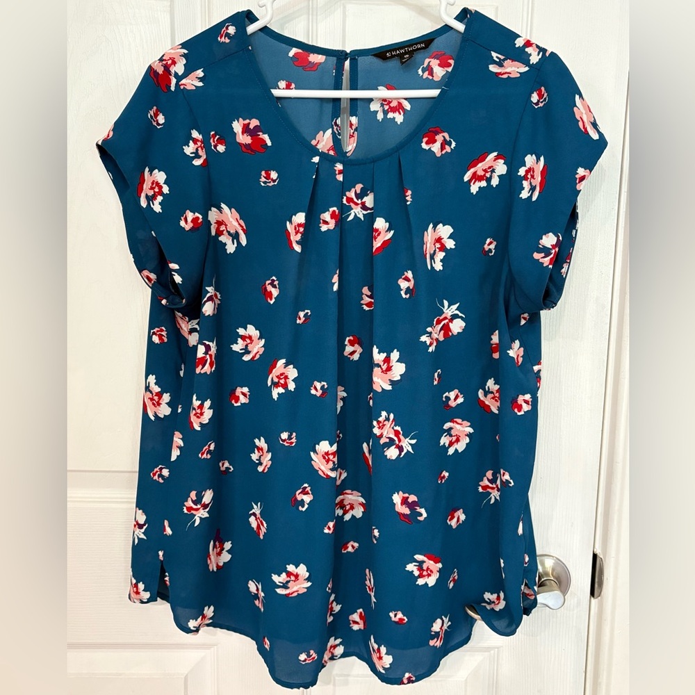 41 Hawthorn Blue Floral Kids Top